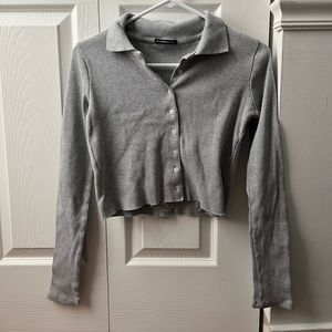 Brandy Melville Cropped Button Up